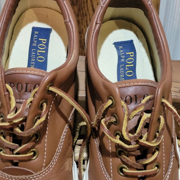 Polo Ralph Lauren Vaughn Leather Sneakers - Picture 6 of 8
